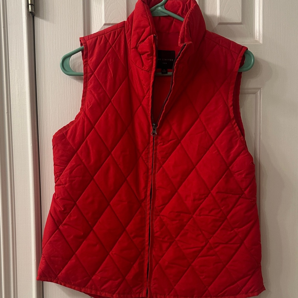 The Limited Vibrant Red Quilted Vest